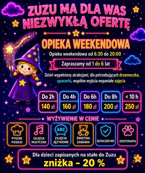Opieka weekendowa Akademia ZUZU